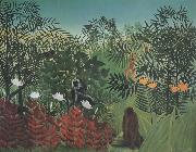 Henri Rousseau Tropical Forest with Monkeys France oil painting artist